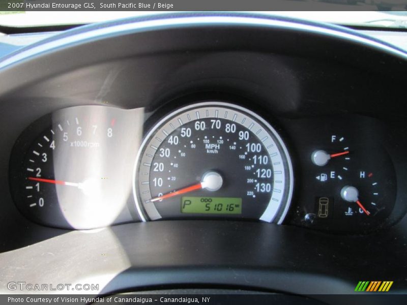 South Pacific Blue / Beige 2007 Hyundai Entourage GLS