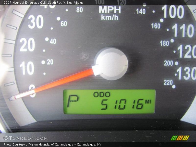 South Pacific Blue / Beige 2007 Hyundai Entourage GLS
