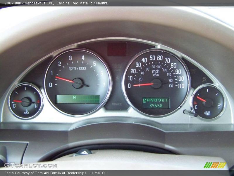 Cardinal Red Metallic / Neutral 2007 Buick Rendezvous CXL