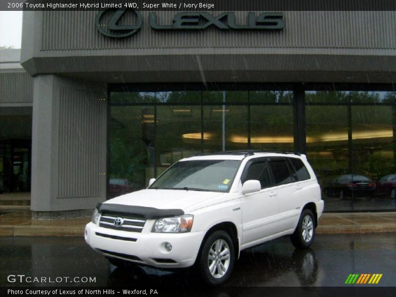Super White / Ivory Beige 2006 Toyota Highlander Hybrid Limited 4WD