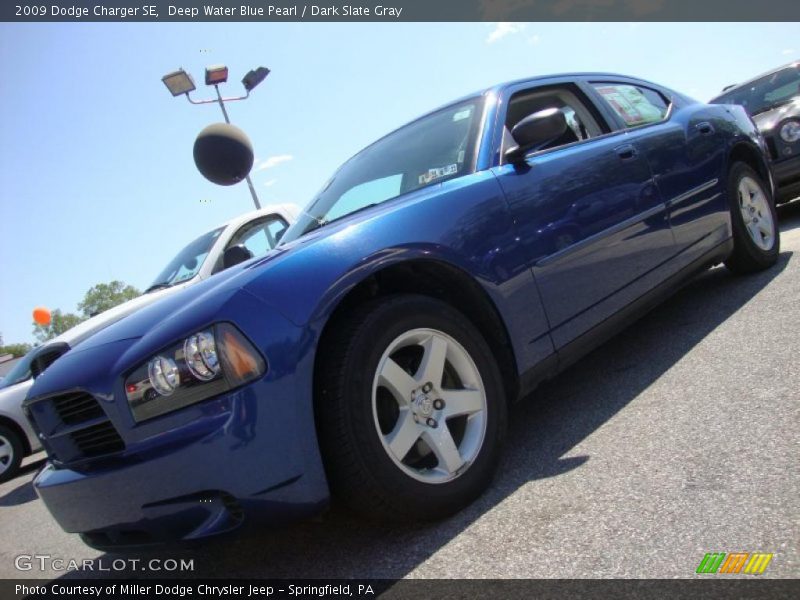 Deep Water Blue Pearl / Dark Slate Gray 2009 Dodge Charger SE