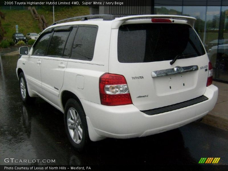Super White / Ivory Beige 2006 Toyota Highlander Hybrid Limited 4WD