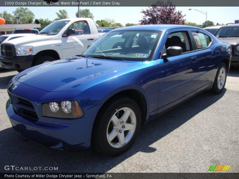 Deep Water Blue Pearl / Dark Slate Gray 2009 Dodge Charger SE