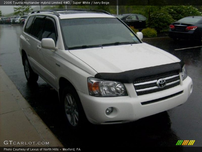 Super White / Ivory Beige 2006 Toyota Highlander Hybrid Limited 4WD