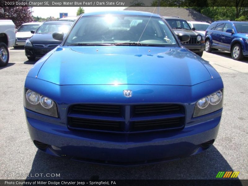 Deep Water Blue Pearl / Dark Slate Gray 2009 Dodge Charger SE