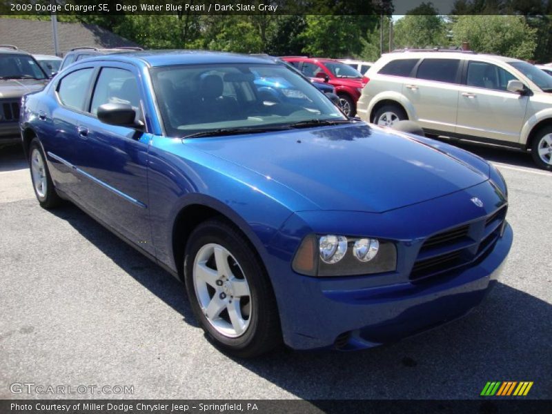 Deep Water Blue Pearl / Dark Slate Gray 2009 Dodge Charger SE