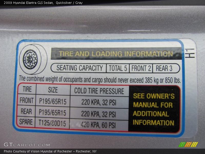 Quicksilver / Gray 2009 Hyundai Elantra GLS Sedan
