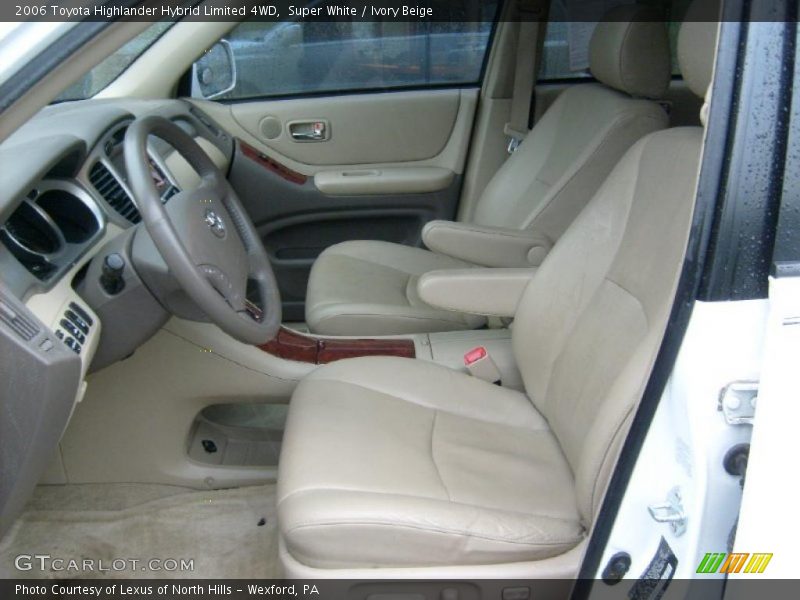 Super White / Ivory Beige 2006 Toyota Highlander Hybrid Limited 4WD