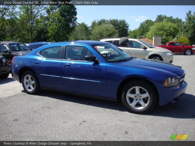 Deep Water Blue Pearl / Dark Slate Gray 2009 Dodge Charger SE