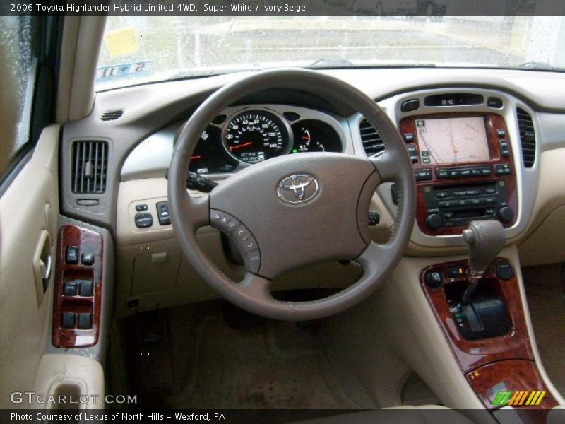 Super White / Ivory Beige 2006 Toyota Highlander Hybrid Limited 4WD