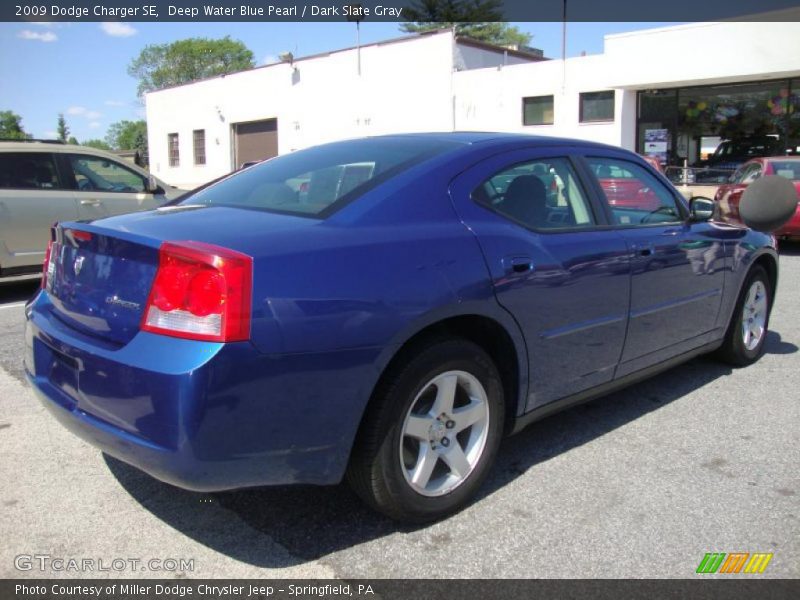 Deep Water Blue Pearl / Dark Slate Gray 2009 Dodge Charger SE