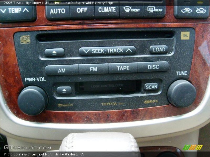 Super White / Ivory Beige 2006 Toyota Highlander Hybrid Limited 4WD