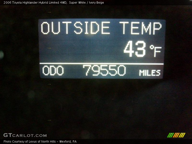 Super White / Ivory Beige 2006 Toyota Highlander Hybrid Limited 4WD