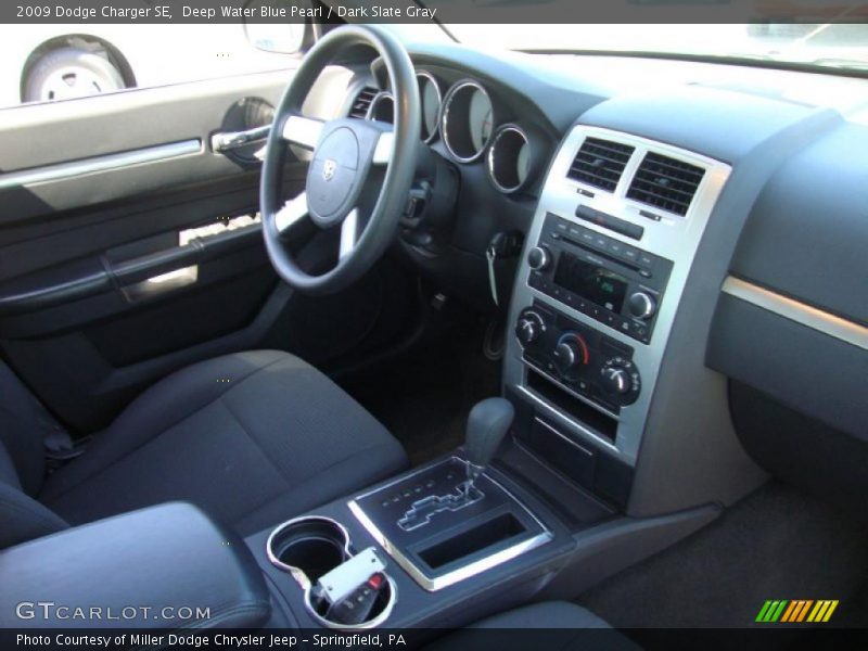 Deep Water Blue Pearl / Dark Slate Gray 2009 Dodge Charger SE