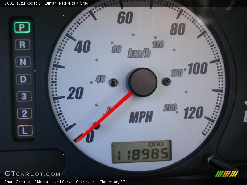 Currant Red Mica / Gray 2002 Isuzu Rodeo S