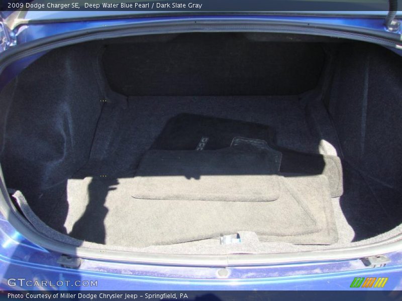 Deep Water Blue Pearl / Dark Slate Gray 2009 Dodge Charger SE