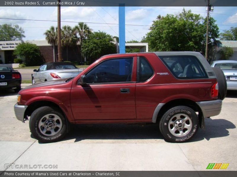 Currant Red Mica / Gray 2002 Isuzu Rodeo S