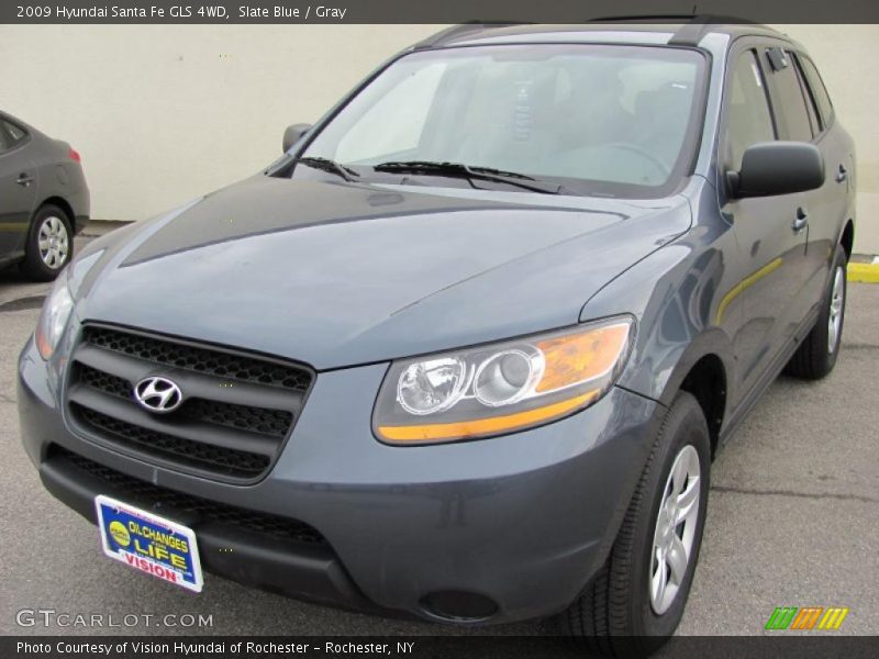 Slate Blue / Gray 2009 Hyundai Santa Fe GLS 4WD