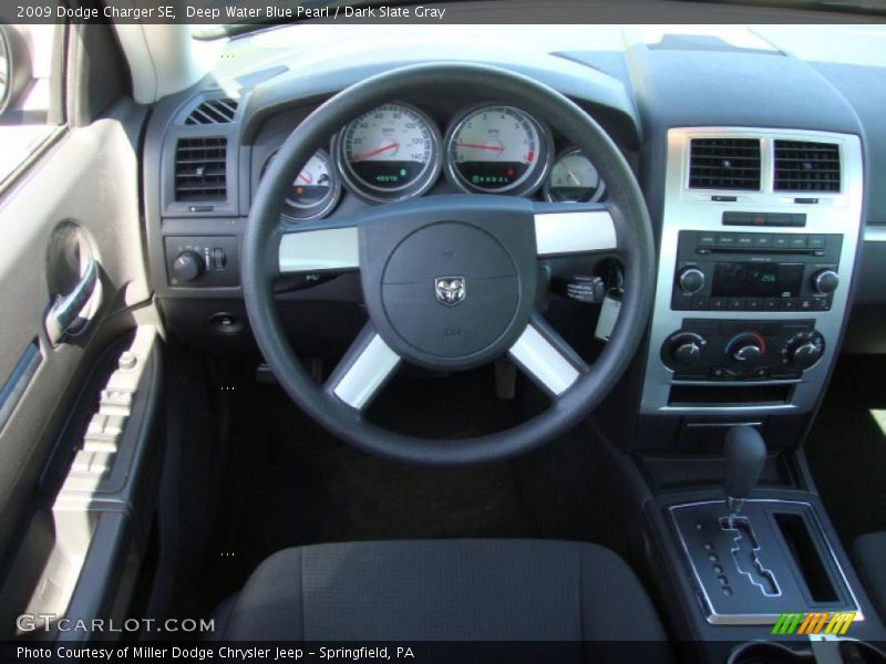 Deep Water Blue Pearl / Dark Slate Gray 2009 Dodge Charger SE