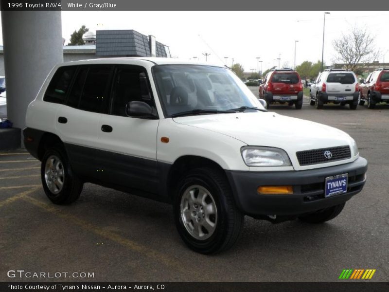 White / Gray/Blue 1996 Toyota RAV4