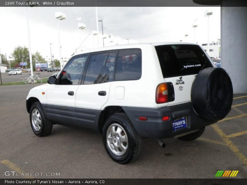 White / Gray/Blue 1996 Toyota RAV4