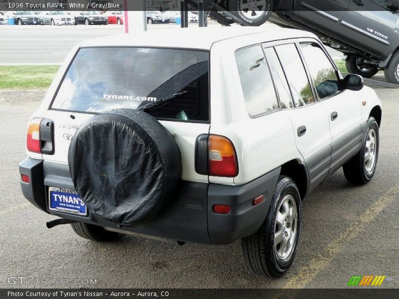 White / Gray/Blue 1996 Toyota RAV4