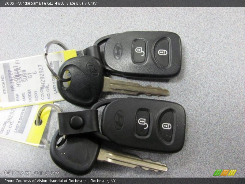 Slate Blue / Gray 2009 Hyundai Santa Fe GLS 4WD