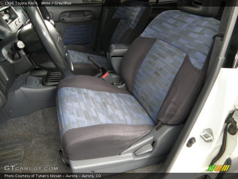 White / Gray/Blue 1996 Toyota RAV4