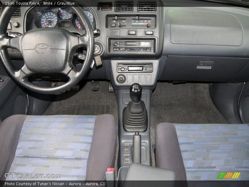 White / Gray/Blue 1996 Toyota RAV4