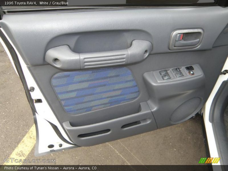 White / Gray/Blue 1996 Toyota RAV4