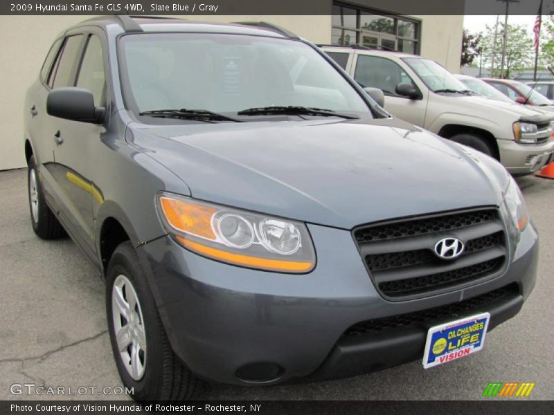 Slate Blue / Gray 2009 Hyundai Santa Fe GLS 4WD