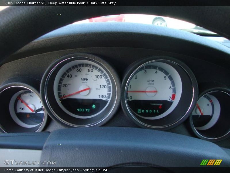 Deep Water Blue Pearl / Dark Slate Gray 2009 Dodge Charger SE