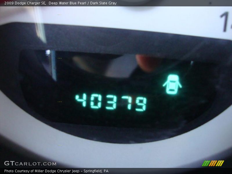 Deep Water Blue Pearl / Dark Slate Gray 2009 Dodge Charger SE