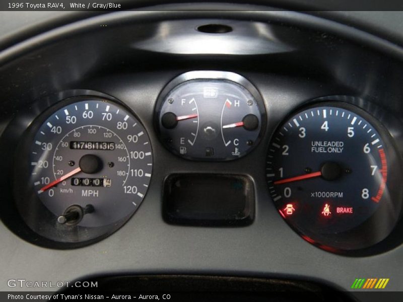White / Gray/Blue 1996 Toyota RAV4