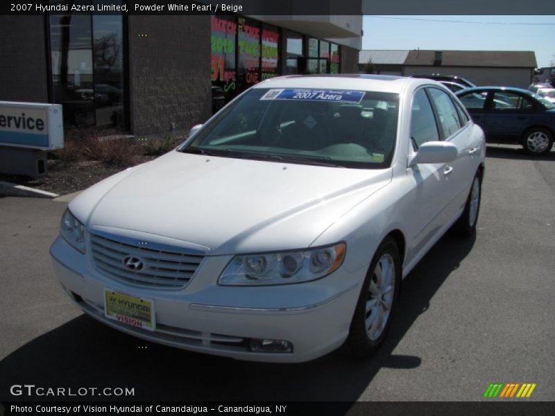 Powder White Pearl / Beige 2007 Hyundai Azera Limited