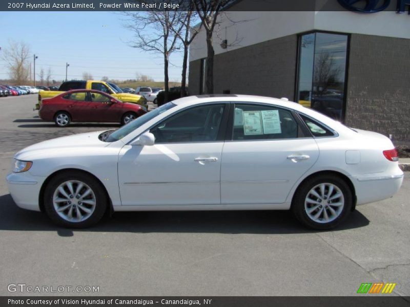 Powder White Pearl / Beige 2007 Hyundai Azera Limited