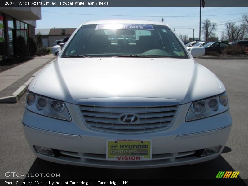 Powder White Pearl / Beige 2007 Hyundai Azera Limited