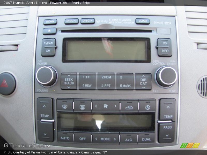 Powder White Pearl / Beige 2007 Hyundai Azera Limited