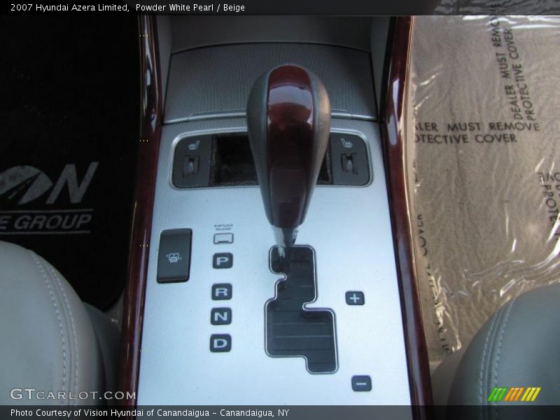 Powder White Pearl / Beige 2007 Hyundai Azera Limited