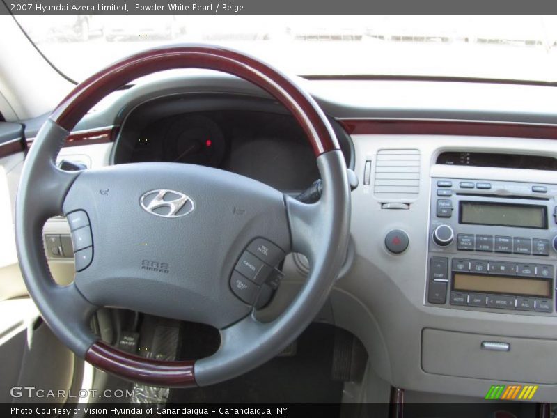 Powder White Pearl / Beige 2007 Hyundai Azera Limited