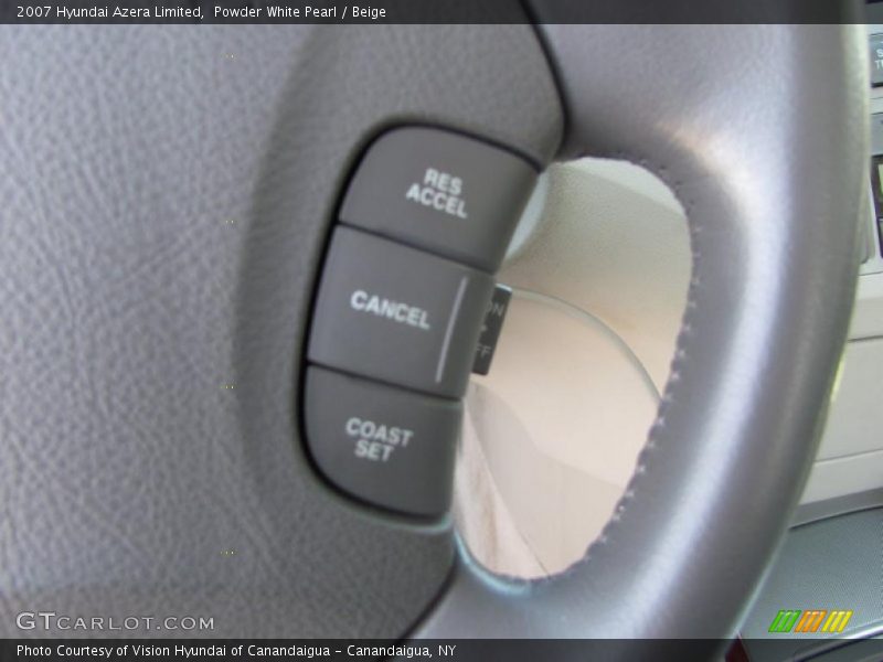 Powder White Pearl / Beige 2007 Hyundai Azera Limited