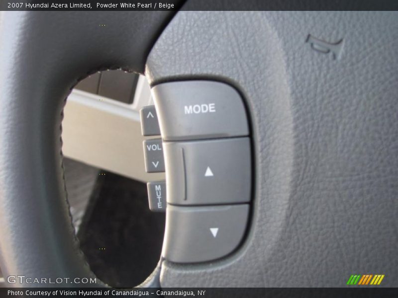 Powder White Pearl / Beige 2007 Hyundai Azera Limited