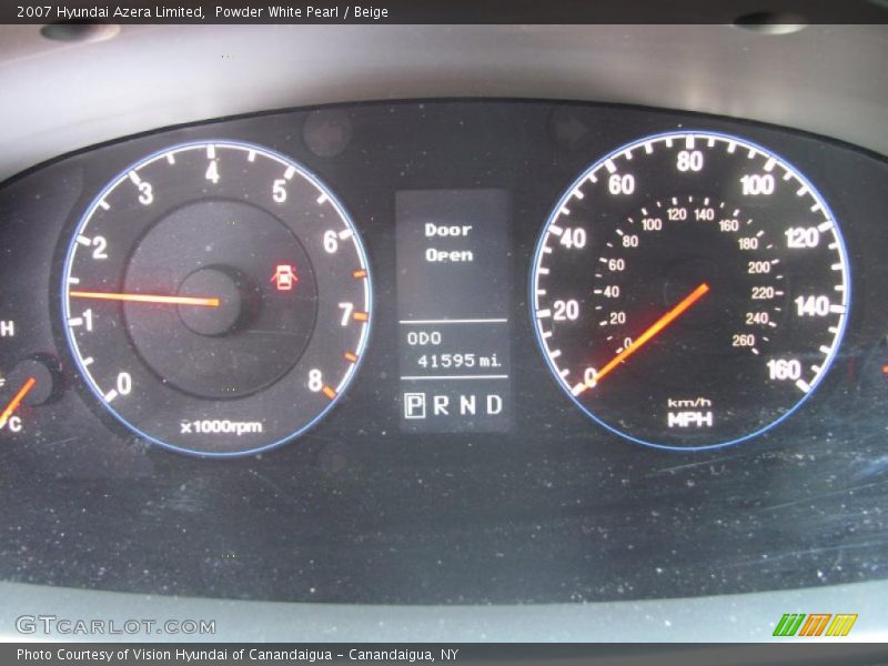 Powder White Pearl / Beige 2007 Hyundai Azera Limited