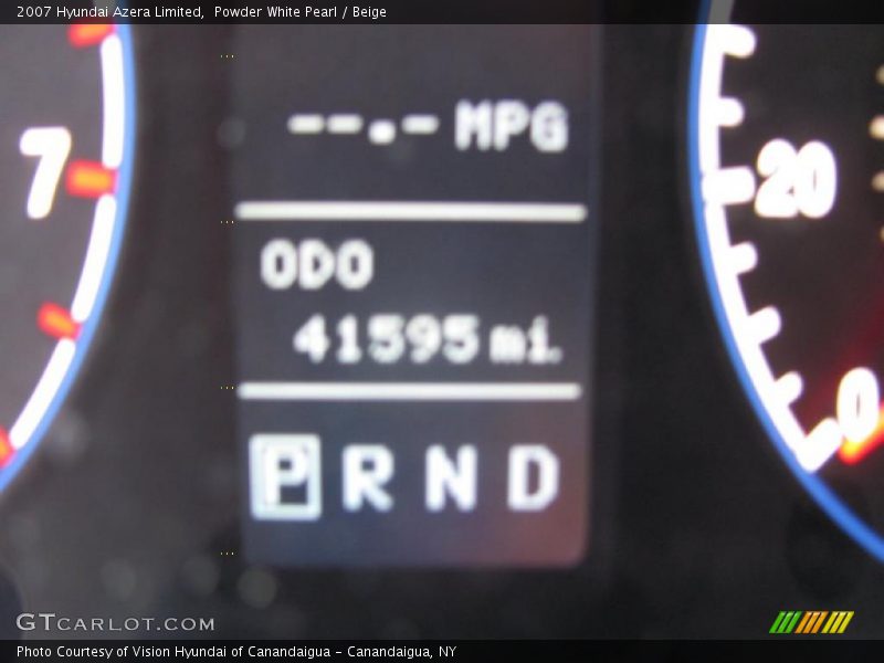 Powder White Pearl / Beige 2007 Hyundai Azera Limited