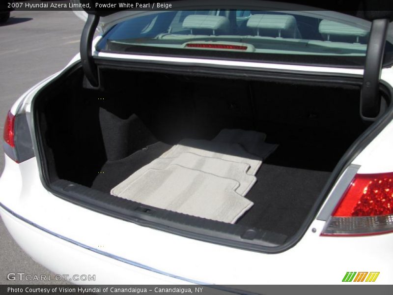 Powder White Pearl / Beige 2007 Hyundai Azera Limited