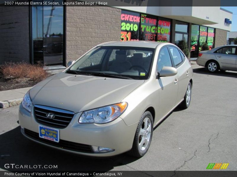 Laguna Sand Beige / Beige 2007 Hyundai Elantra SE Sedan