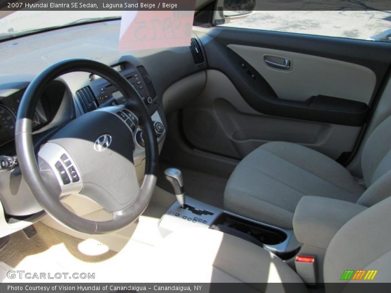 Laguna Sand Beige / Beige 2007 Hyundai Elantra SE Sedan