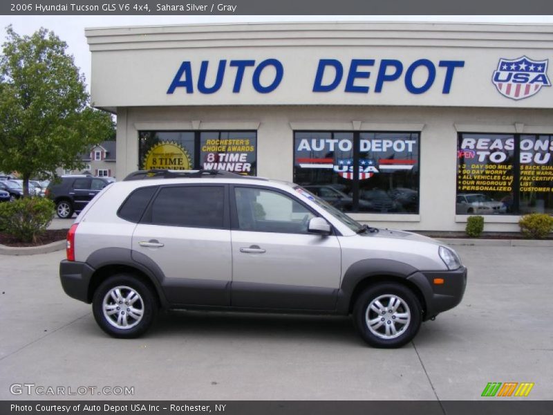 Sahara Silver / Gray 2006 Hyundai Tucson GLS V6 4x4