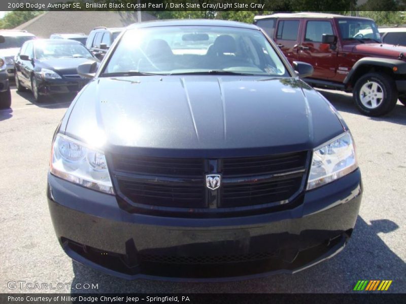 Brilliant Black Crystal Pearl / Dark Slate Gray/Light Slate Gray 2008 Dodge Avenger SE