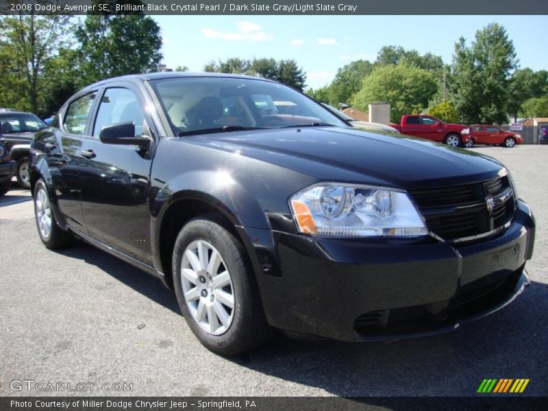 Brilliant Black Crystal Pearl / Dark Slate Gray/Light Slate Gray 2008 Dodge Avenger SE
